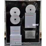 Marvin Gaye - Live in Montreux 1980, framed and glazed award presented to Pacific Entertainment