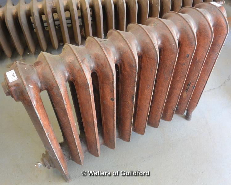 A cast iron radiator, 61 x 80cm.