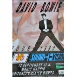 Mixed Posters x 4 - including a large billboard poster of David Bowie for the Madrid Sound and