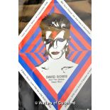 David Bowie - Leeds University concert poster, later print