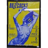 The Buzzcocks - framed and glazed original poster for the single Orgasm Addict, 1977