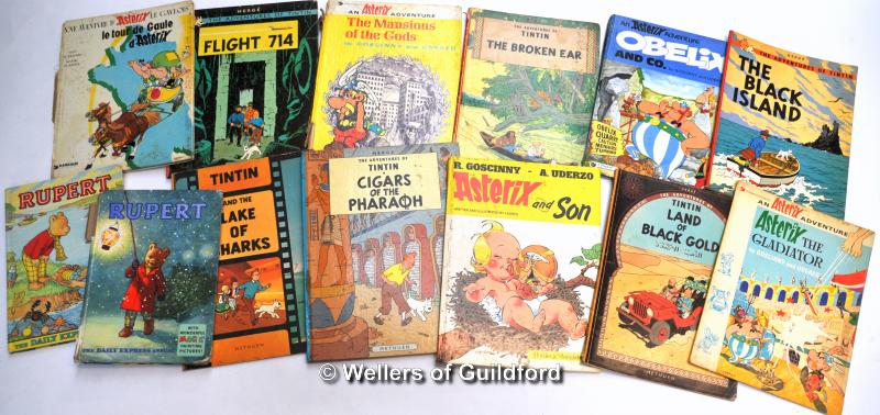 A mixed collection of comics, magazines, books and annuals including Rupert the Bear, Tintin, - Image 2 of 8