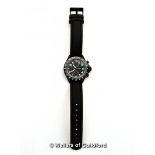 *Gentlemen's Briel wristwatch, black circular dial with Arabic numerals, date aperture and three