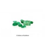 Mixed loose emeralds, variety of sizes and shapes with a total weight of approximately 14.68cts