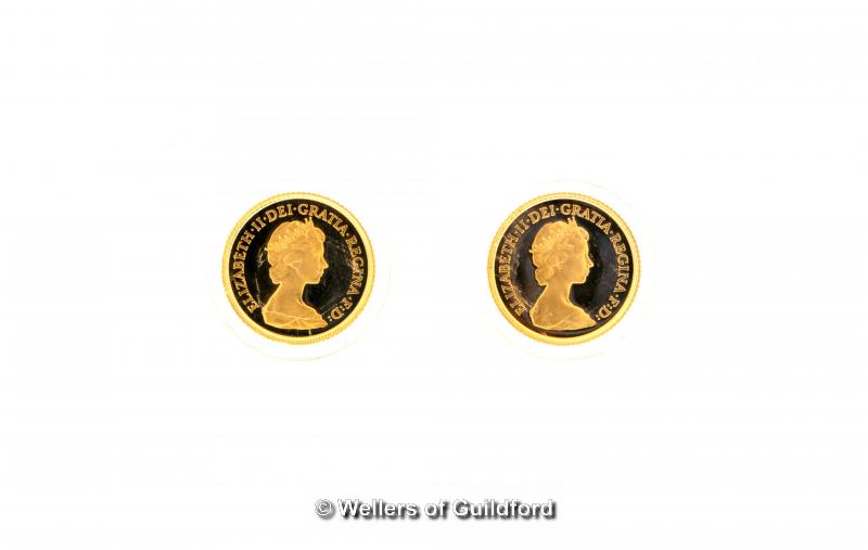 Elizabeth II, proof gold half-sovereigns, 1980, in cases of issue, brilliant mint state (2). - Image 2 of 2