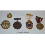 A gilt steward's medal for The Royal Masonic Institution for Girls; The King's Medal for 1919-20,