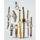 Selection of nine ladies' wristwatches, including Rotary, Citizen and Sekonda