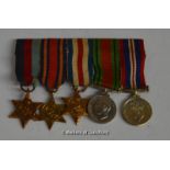 A set of World War II dress medals