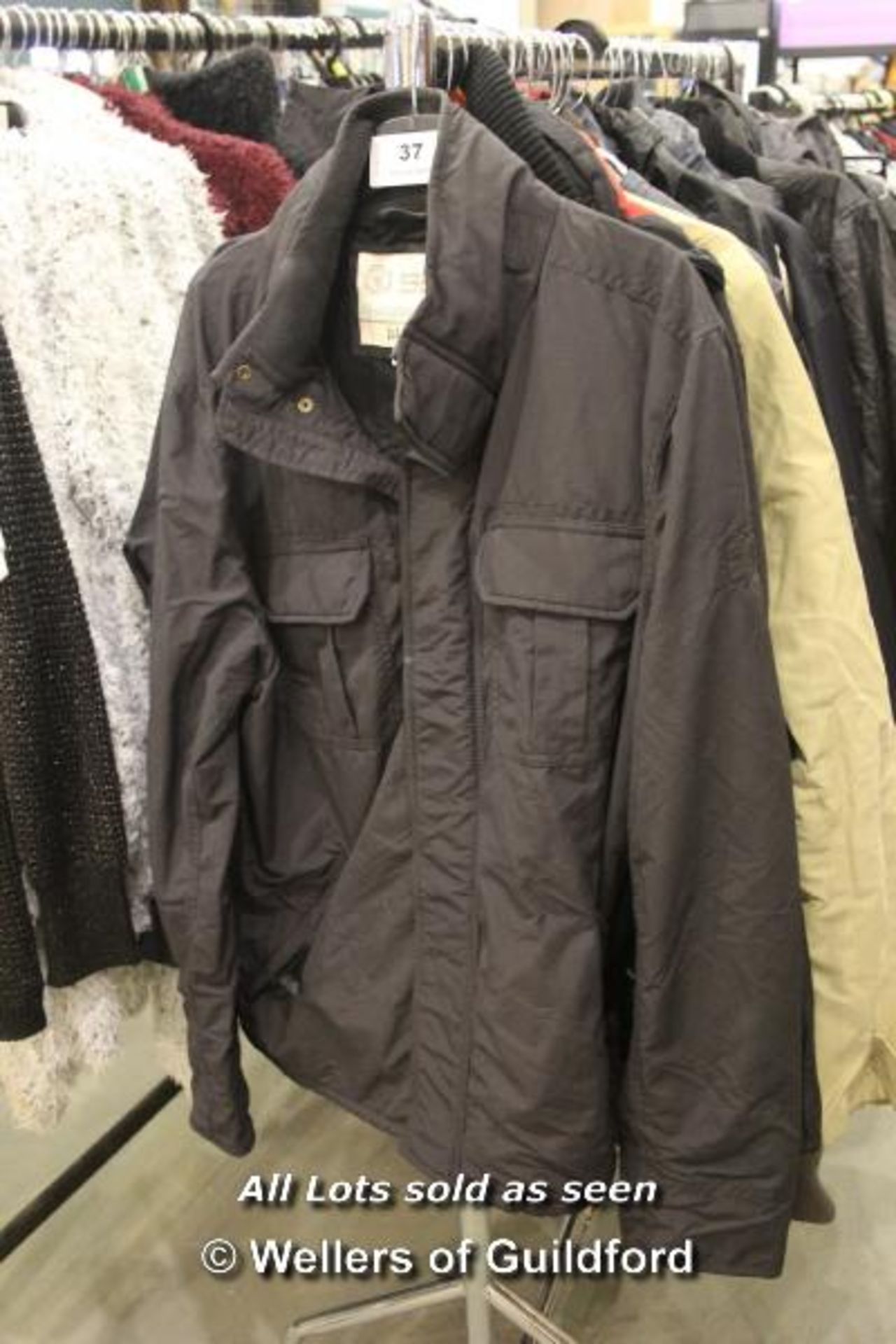 *GENTS FAT FACE BLACK COAT -M