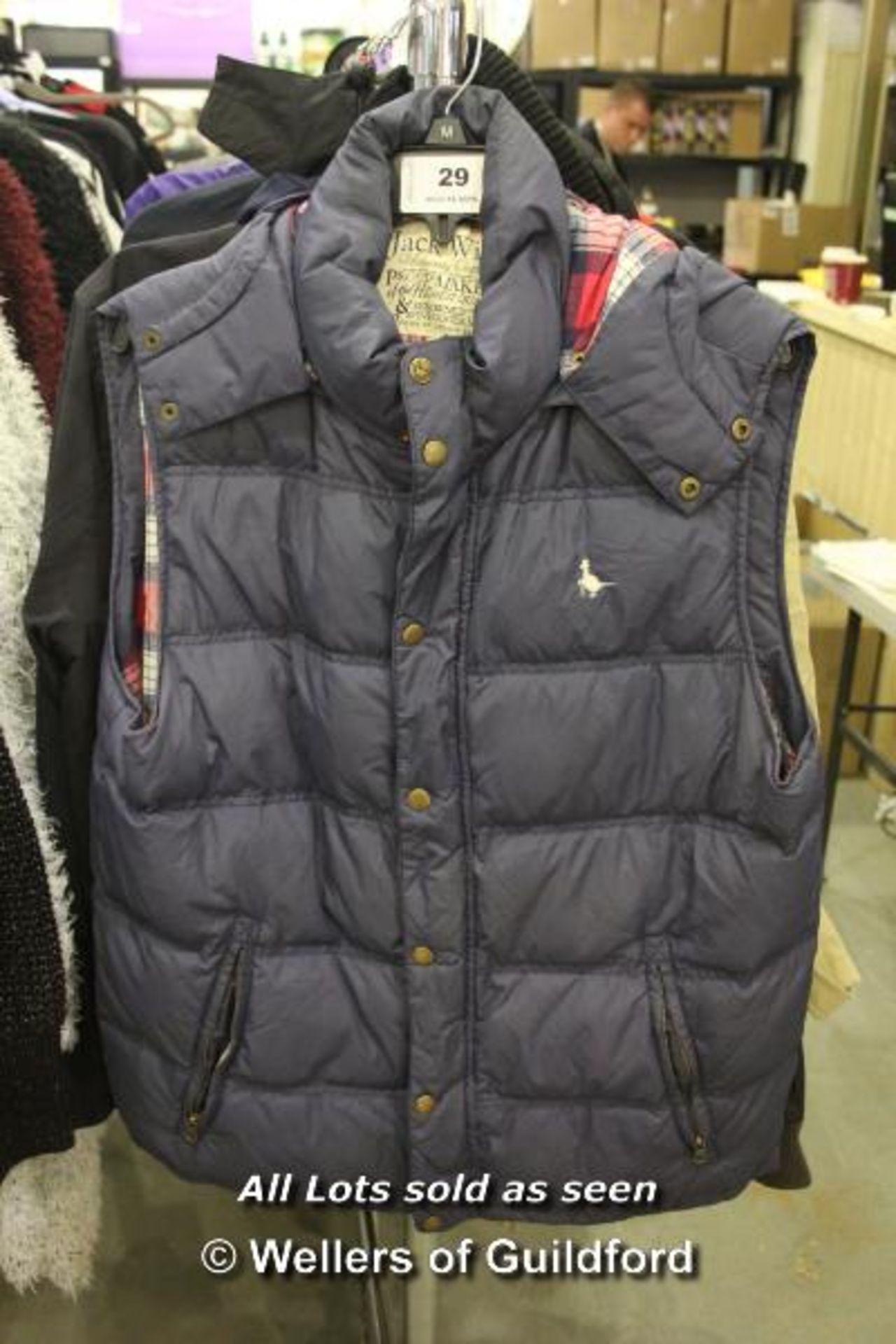 *LADIES JACK WILLS BLUE PADDED BODYWARMER -L