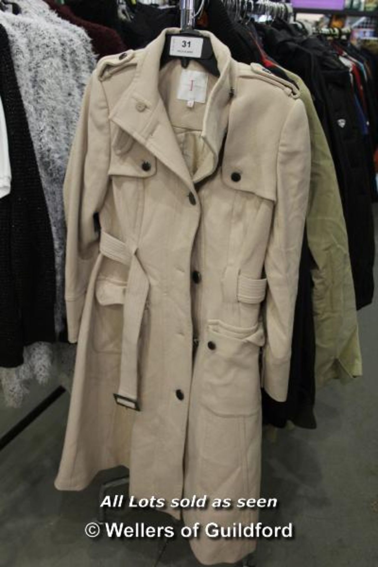 *LADIES JASPER CONRAN BEIGE WINTER COAT -10