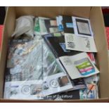 Stamps, all world, m & u, in box.