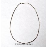 *14ct white gold fancy link chain, 46cm (Lot subject to VAT)