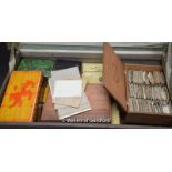 Quantity of stamps, all world, in packets (black suitcase)