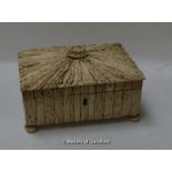 *An Anglo-Indian stag antler work box, the lifting lid opening to reveal a fitted interior.(Lot