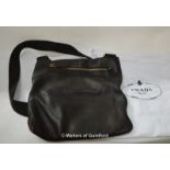 *A gentleman's elkskin messenger bag by Prada.(Lot subject to VAT)