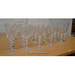 A suite of 18 lead crystal glasses by Cristallerie de Lorraine, comprising six each of champagne