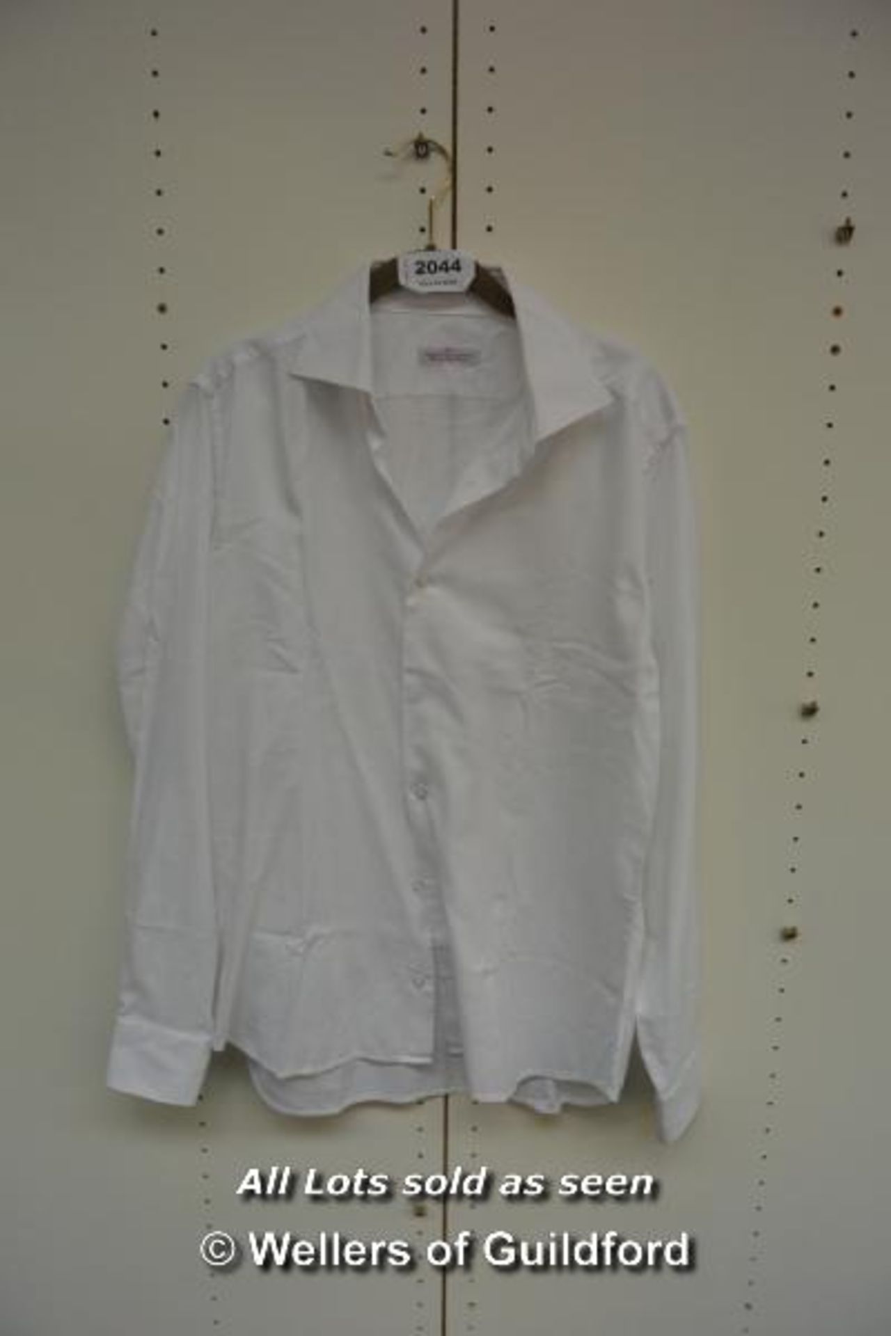 *GENTS TESSITURA MONTI WHITE LONG SLEEVE SHIRT - SIZE 16