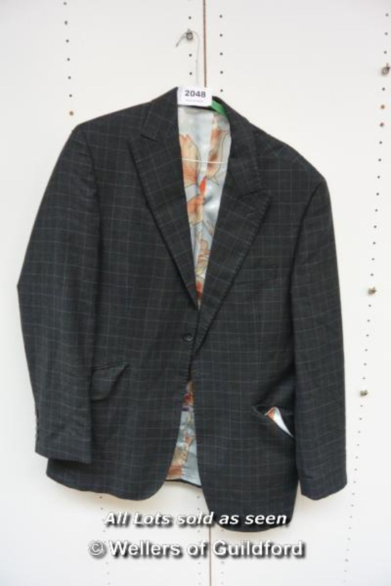 *GENTS NEW WILLIAM HUNT BY SAVILLE ROW CHECK SUIT JACKET