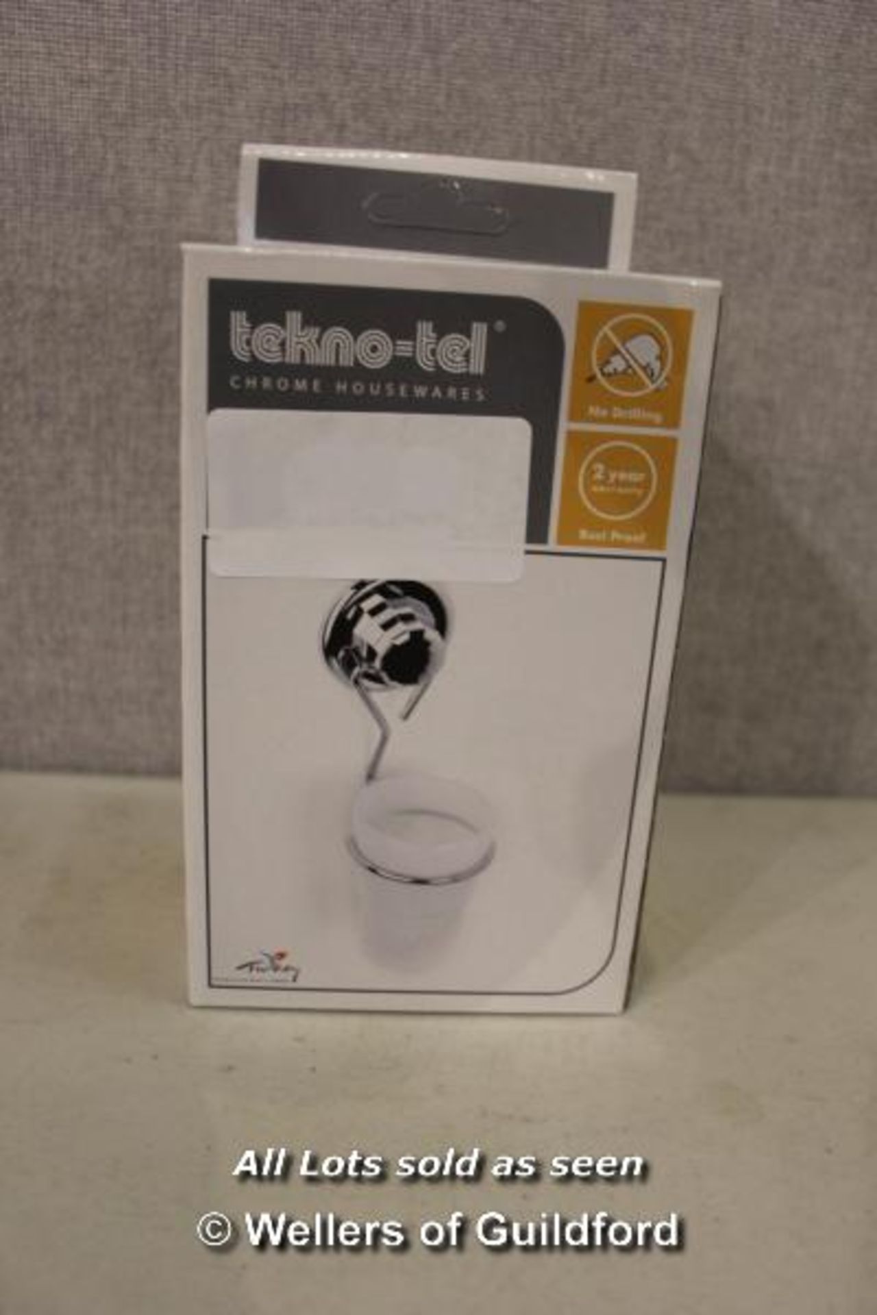 BRAND NEW TEKNO-TEL DM.274 TOOTHBRUSH HOLDER WITH SUCTION