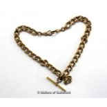 Gold plated Albert chain, length 37cm