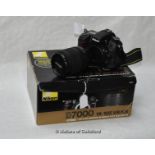 Nikon D7000 DSLR camera, with box