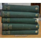 Arthur Ransome, five titles in green cloth binding, published by Jonathon Cape, The Big Six and