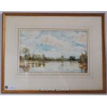 David Muirhead (1867-1930), 'English River in Summer', watercolour, signed and dated 1920, 24 x