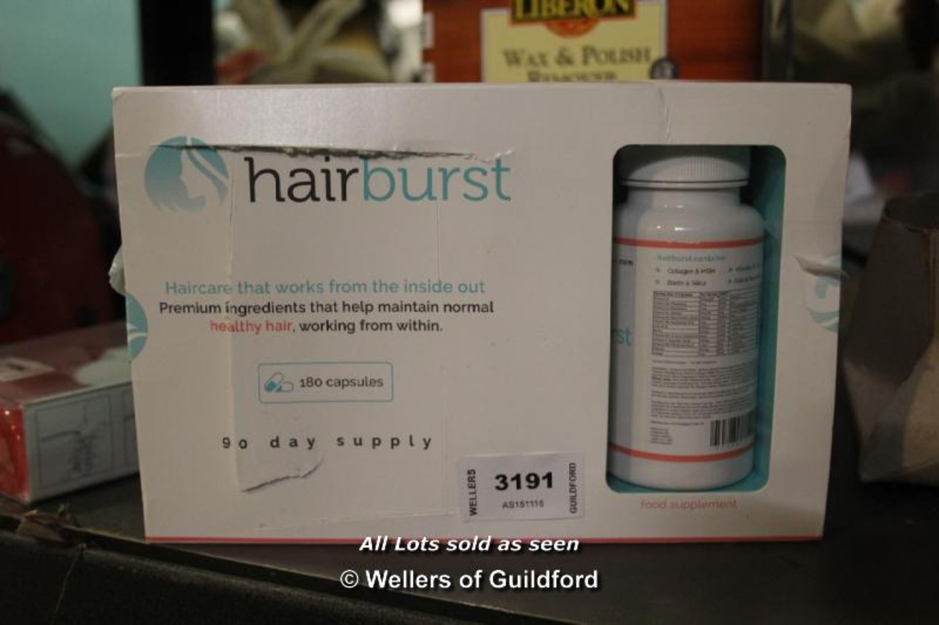 *NEW - HAIRBURST 180 CAPS MIX OF VITAMINS & MINERALS FOR HEALTHY HAIR 3 MONTHS [2055]