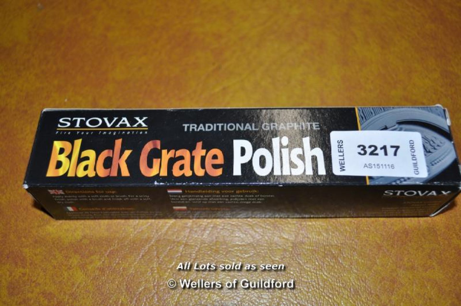 *STOVAX BLACK (GRAPHITE) GRATE POLISH FOR STOVE CAST IRON BBQ FIRE BASKET [2055]