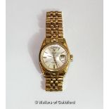 Gentlemen's Rolex Oyster Perpetual Day-Date 18ct gold automatic wristwatch, champagne coloured