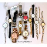 *Selection of fourteen ladies' wristwatches, including Michael Kors, Swatch, Sekonda (Lot subject to