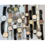 *Selection of nineteen mixed wristwatches, and two pocket watches (Lot subject to VAT)
