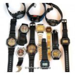 *Selection of twelve mixed wristwatches, including eight Casio (Lot subject to VAT)