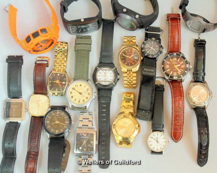 *Selection of eighteen gentlemen's wristwatches, including Rotary, Sekonda (Lot subject to VAT)