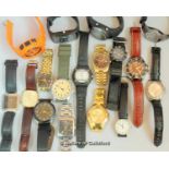 *Selection of eighteen gentlemen's wristwatches, including Rotary, Sekonda (Lot subject to VAT)