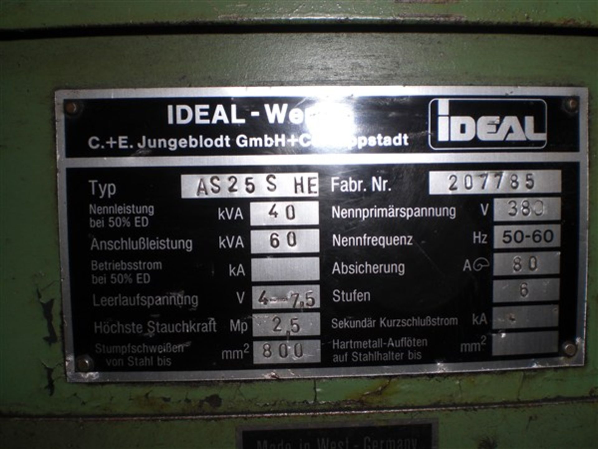 Ideal Werk Flash Butt Welder - Image 3 of 8