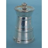 A small silver pepper grinder. London 1912. By C&S