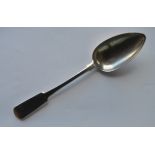 An Antique Scottish fiddle pattern spoon punched R