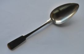 An Antique Scottish fiddle pattern spoon punched R