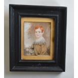 A 19th Century miniature of a young lad with ginge