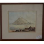 JOHN DUGMORE: "St. Michael's Mount". Approx. 29 cm