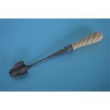 A good quality Victorian stilton scoop with turned