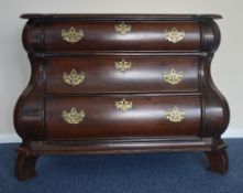 An oak Continental bombe chest with conforming can