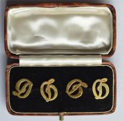 A pair of heavy 9 carat cufflinks in the form of a