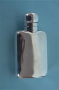 A silver handbag flask with hinged top. Birmingha