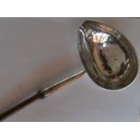 A good Georgian ladle with turned handle and pouri