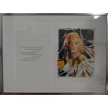 MIMMO ROTELLA: Five large and one smaller signed décollages; all Marilyn Monroe. All framed and