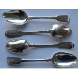 A pair of fiddle pattern tablespoons with crested