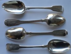 A pair of fiddle pattern tablespoons with crested